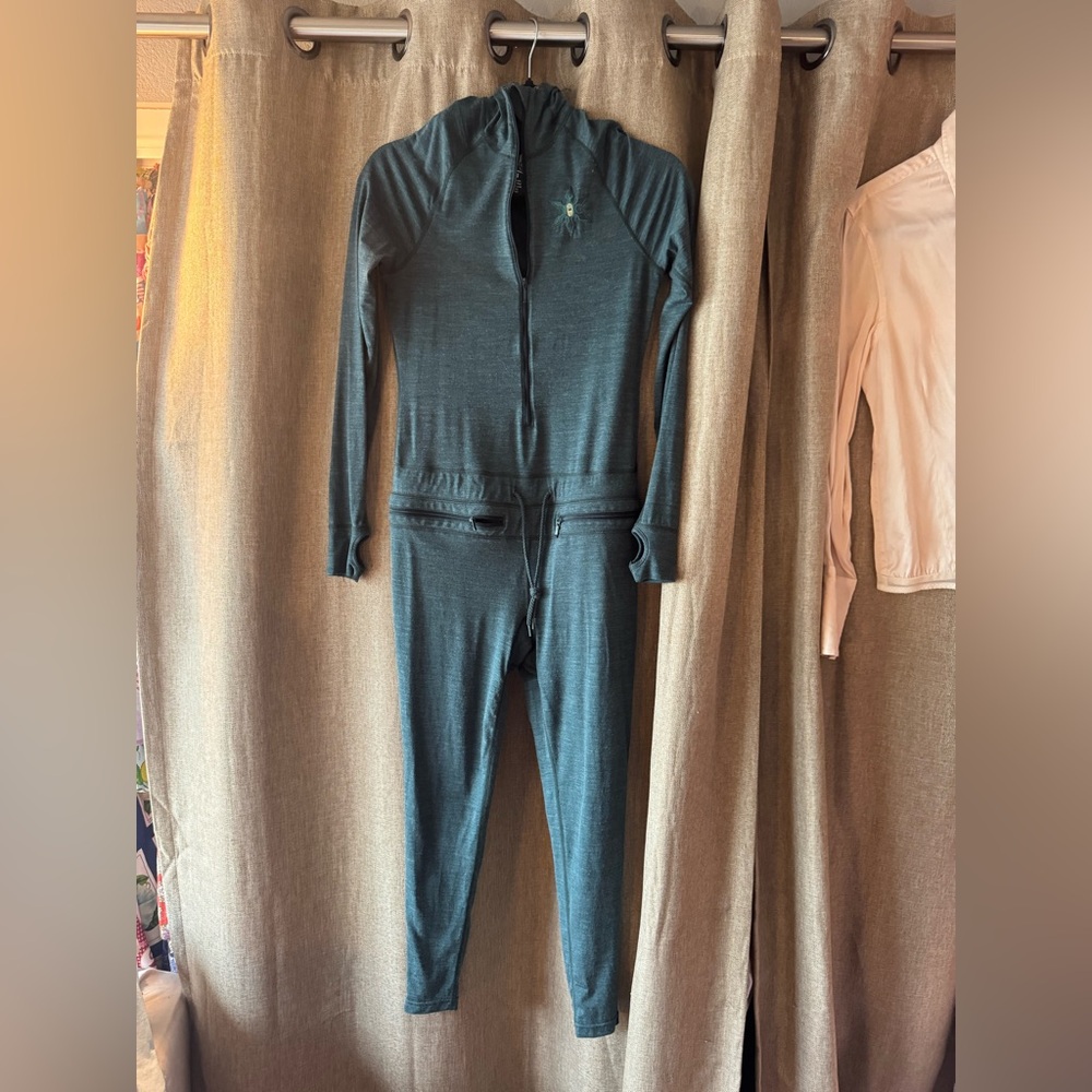 Airmaster Merino Wool Teal Baselayer Jumpsuit